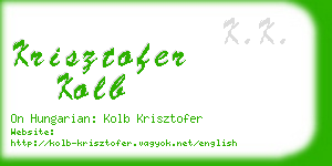 krisztofer kolb business card